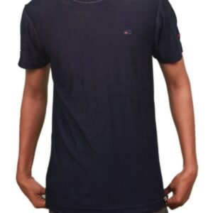 Men's Knit Cotton Rib Knit Round Neck Jersey T-Shirt - Image 3