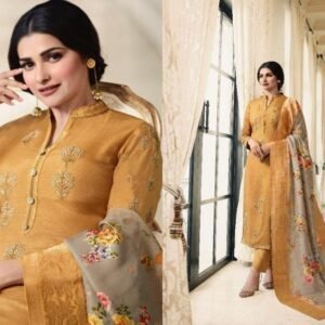 Kaseesh Mehfil Women's Embroidered Georgette Unstitched Salwar Kameez - Image 3